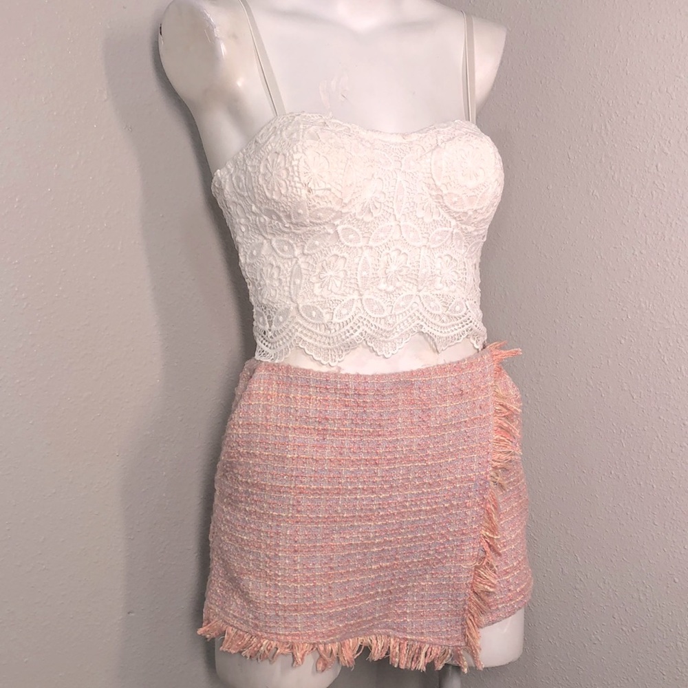 Pink Tweed Mini Clueless Skort